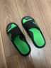 回力运动拖鞋男浴室内户外不易滑厚底凉拖鞋HL39391黑绿色43-44码 实拍图