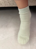 松山棉店足底按摩袜女士中筒白色+米色+粉色+蓝色+绿色女袜（35-40码） 实拍图