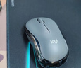 罗技（Logitech）M221 轻音鼠标 无线鼠标 办公鼠标 对称鼠标 带无线微型接收器 雾霭蓝 实拍图