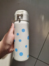 哈尔斯保温杯316不锈钢高颜值儿童男女士学生吸管双饮水杯子点点猫570ML 实拍图