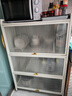 帅仕（shuaishi）厨房用具置物架落地多层餐边柜收纳碗柜家用橱柜微波炉烤箱储物柜 【加高加厚】白4层80长42深丨双线孔可通电丨一体侧板 实拍图