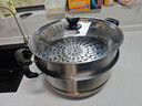 美厨（MAXCOOK）二层蒸锅34cm 不锈钢复底蒸锅 燃气灶电磁炉通用 适合2-8人 实拍图