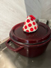 京东京造 珐琅锅 铸铁汤锅炖锅微压海鲜锅煮锅煲汤乔迁礼物 24cm珊瑚红 实拍图