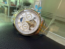 冠琴（GUANQIN）手表男机械表全自动镂空飞轮瑞士品质防水夜光皮带男士双日历手表 名匠-间金白面 实拍图