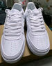特步男鞋运动鞋空军一号情侣板鞋百搭休闲鞋时尚耐磨防滑运动鞋潮板鞋 新白色【男款】 43 实拍图