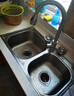 尊驰（ZUNCHI） 卫浴水槽双槽304不锈钢加厚厨房洗菜盆洗菜池洗碗槽 【304不锈钢】82*45加厚双槽+抽拉冷热水龙头 实拍图