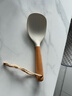 炊大皇 硅胶饭勺 木柄饭铲不易沾米饭食品级饭铲耐高温 白色 实拍图