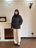 波司登（BOSIDENG）反季羽绒服90绒男女同款情侣短款时尚休闲加厚立领面包服外套 【店长推荐】岩脊深灰雪山9EM2 M 165/88A 体重约110-120斤 实拍图