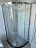 箭牌（ARROW）淋浴房玻璃隔断干湿分离浴屏浴室家用弧扇形不锈钢卫生间玻璃隔断 900*900  极简【加厚1.0不锈钢】 实拍图