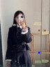 蝶娇诺（DIEJIAONUO）连衣裙女装2025年冬季新款韩系小香风千金感氛围感穿搭女套装复古 黑灰套装+腰带 S 实拍图