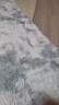 梦蜓长绒丝毛客厅地毯 亲肤防滑不掉毛 简约银灰 200*250cm 实拍图