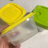 茶花保鲜盒食品级冰箱专用饭盒水果收纳盒子塑料冷冻带盖小密封盒 方形 460mL黄色【一组3个装】 实拍图