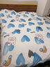 雅鹿牛奶绒四件套冬季加厚保暖法兰绒被套床单珊瑚绒被罩床笠床上用品 蓝色恋人【双面绒 加厚保暖】 1.8m 床单款 四件套-被套200*230cm 实拍图