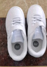 361°儿童板鞋男童小白鞋轻便魔术贴耐磨女童滑板鞋网孔小童板鞋男女 【四季皮革】361度白/银色 31 实拍图