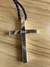 十尚美地 平安999足银十字架项链男简约刻字吊坠女士足银首饰情侣一对饰品 大款单吊坠配手工黑棉绳 实拍图