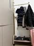 豪美佳（HAO MEI JIA）晾衣架落地家用可移动卧室衣架阳台挂衣服简易衣帽架 双层100奶绿 实拍图