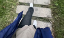 Homlean高街百搭微喇牛仔裤男夏季美式vibe修身休闲直筒裤子YX03黑色M 实拍图