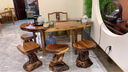 闪朗实木茶桌椅组合小户型阳台小茶几新中式简约风办公室随形根雕茶台 【全胡桃木】八字脚 1.2米单桌【整板桌面无拼接】 实拍图