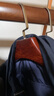 喜泽实木衣架子衣服架衣挂衣服撑西装大衣架无痕宽肩衣架 复古-男款 5个装 实拍图