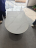 家愫轻奢岩板茶几客厅小户型家用现代简约高级感电视柜组合2026新款 【黑色】亮面雪山白130*70*42cm 实拍图