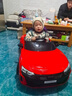 星辰皓奥迪儿童电动车四驱汽车遥控四轮宝宝玩具车可坐人童车RSGT 红色+四驱+遥控+摇摆+皮座+软轮 实拍图