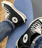 匡威（Converse）官方1970S男女高帮牛皮革休闲板鞋经典黑黑色A13863C A13863C 42 实拍图