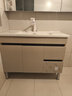 意洁利蜂窝铝落地浴室柜组合加深陶瓷一体盆洗手盆卫生间洗漱台洗脸盆柜 100cm落地普通盆-不配镜柜 奶油色(右小门款)-配白猫龙头 实拍图