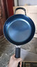 臻三环章丘手工铁锅平底煎锅烤肉煎锅无涂层不易粘锅小平底锅辅食厨具 烤蓝铁把加耳 28cm 实拍图