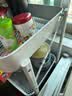 莫奈熊厨房置物架落地移动小推车可折叠零食架多层收纳架免安装储物架子 【象牙白】四层免安装·不带扶手# 实拍图