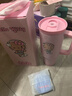 野兽派家居（tbh）保温杯Hello Kitty巨无霸吸管随行杯不锈钢保冷杯水杯情人节礼物 巨无霸保温杯 粉色豹纹 (含mini收纳包挂件) 1200ml (含mini收纳包挂件) 实拍图