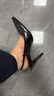 CHARLES&KEITH质感链条尖头高跟凉鞋子女鞋生日礼物圣诞礼物CK1-60280377 CK1-60280467 Black Box黑色 37 (235) 实拍图