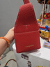 Songmont挂耳系列屋檐包mini设计师款头层牛皮通勤斜挎hobo包 开运红 预售15天 实拍图