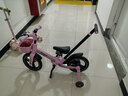 vingro儿童自行车平衡车七合一多功能脚踏车三轮车遛娃神器滑步手推车 3C证25款（元气粉推杆版）1到8岁 12寸 升级版3C认证+欧盟标准认证 实拍图