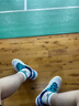 尤尼克斯YONEX羽毛球鞋yy入门级训练减震动力垫男女SHB101CR 白/蓝41码 实拍图