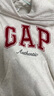 盖璞（GAP）女装2025秋季新款撞色Logo宽松抓绒套头连帽衫卫衣上衣792499 浅灰白 L (170/92A) 亚洲尺码 实拍图
