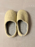 内泊（NEIBO）乳胶棉拖鞋男士室内家居鞋冬季天大码女防滑防臭橡胶软底羊毛黄40 实拍图