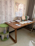 林之语双人书桌实木腿学习桌子长条桌家用办公工作台电竞桌电脑桌台式 【全实木橡胶木单桌】胡桃木色 【加宽舒适-推荐】180x80cm 实拍图