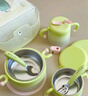 babycare儿童餐具宝宝注水保温碗吸盘碗辅食碗婴幼儿恒温碗3件套拉文迪青 实拍图