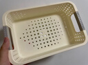 名创优品同款 杂物收纳筐塑料桌面收纳盒厨房橱柜零食玩具整理筐 奶油色/白色矮款中号 实拍图