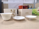 金镶玉 盖碗功夫茶具三才盖碗 羊脂玉德化白瓷泡茶杯碗 初夏120ml 实拍图