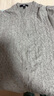 优衣库女装纽花圆领针织开衫/毛衣外套空调衫通勤秋冬新款481477 03 灰色 XL 实拍图