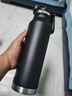 恩尔美（nRMEi）保温保冷杯大容量男士款316不锈钢学生户外骑行便携运动水壶杯子 黑色1000ml【抗菌316/保温保冷】 实拍图
