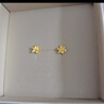 六福珠宝 足金栀子花黄金耳钉 计价GMGTBE0007 约1.06克 实拍图