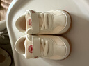 泰兰尼斯秋季学步鞋男宝宝鞋子女童婴儿鞋透气软底机能鞋米白21码 实拍图