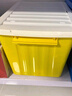 SPACEXPERT 衣物收纳箱特大号塑料整理箱车载储物箱60L黄色 1个装 带轮 实拍图