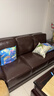 高楚【已售2W+】美式真皮沙发客厅三人小户型新款复古直排大巴顿沙发 三人位（2.2米） 豪华版+国产牛皮+衡温海绵 实拍图