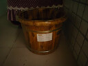 川柏香实木泡脚桶木桶洗脚盆木桶家用足浴桶泡脚木质香柏木碳化木制脚盆 30cm 【碳化无盖】+艾草30包 实拍图