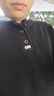 马登工装美式复古竖条纹亨利领毛衣宽松加厚黑色打底针织衫男秋冬 黑色 【毛衣男高级感/毛线衣/针织外套男】 M 【宽松版型,可拍小一码】 实拍图