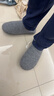 内泊（NEIBO）【超舒服】乳胶棉拖鞋男冬季女室内家居大码防滑防臭保暖羊毛灰46 实拍图