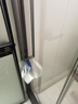 九牧一字形三联动推拉移门干湿分离淋浴房浴室卫生间玻璃隔断赠挡水条 枪灰（不锈钢窄边） 光玻1.2-1.29m（高1.9m） 实拍图